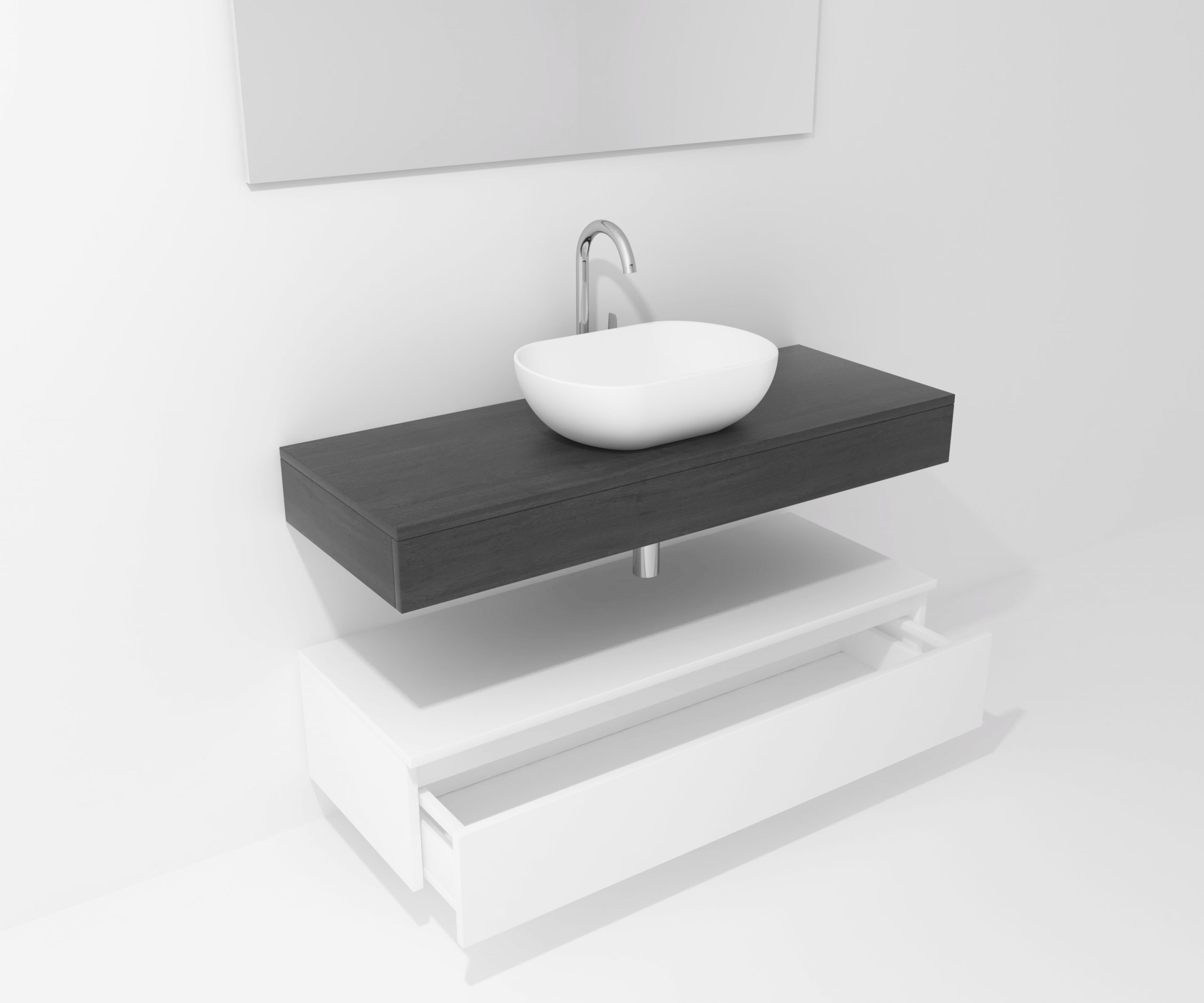 Pack Córcega con lavabo sobreencimera y espejo LED