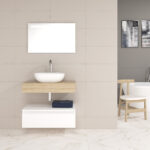 Pack Córcega con lavabo sobreencimera y espejo LED