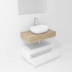 Pack Córcega con lavabo sobreencimera y espejo LED
