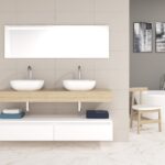 Pack Corsica avec double vasque à poser et miroir LED