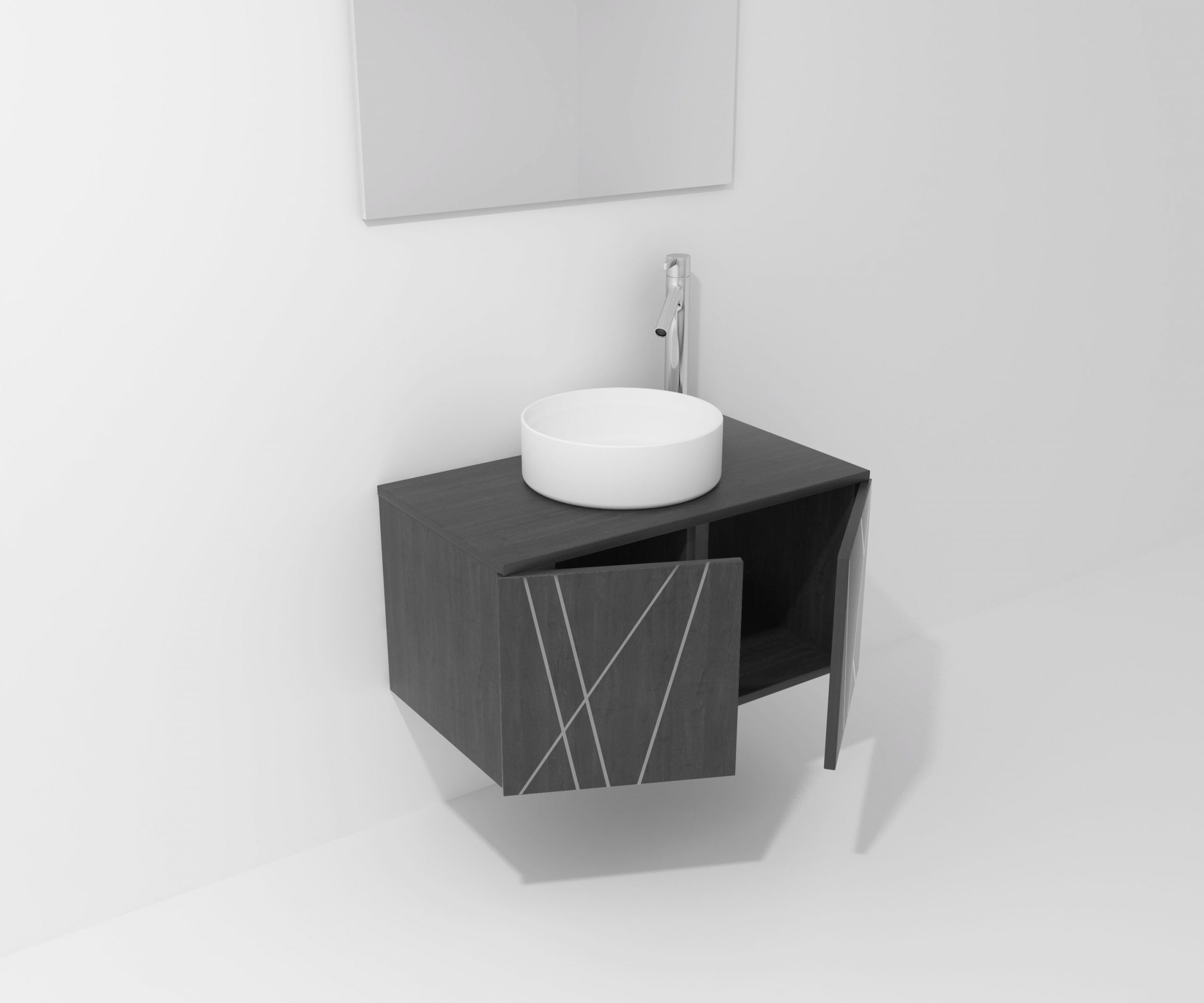 Pack Paimport avec vasque à poser et miroir LED