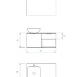 Pack BAISE + lavabo + espejo LED