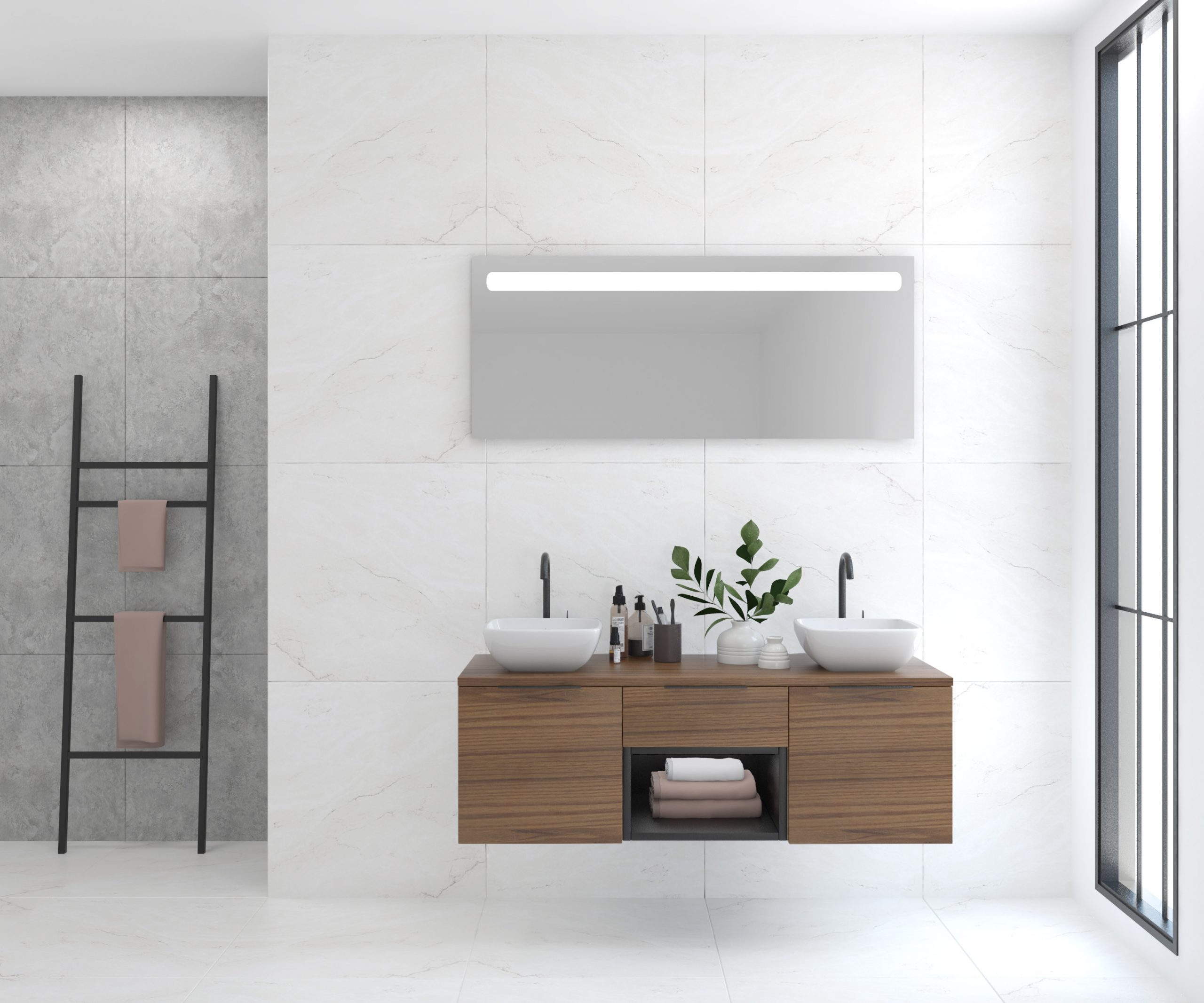 Pack BAISE + lavabo + espejo LED