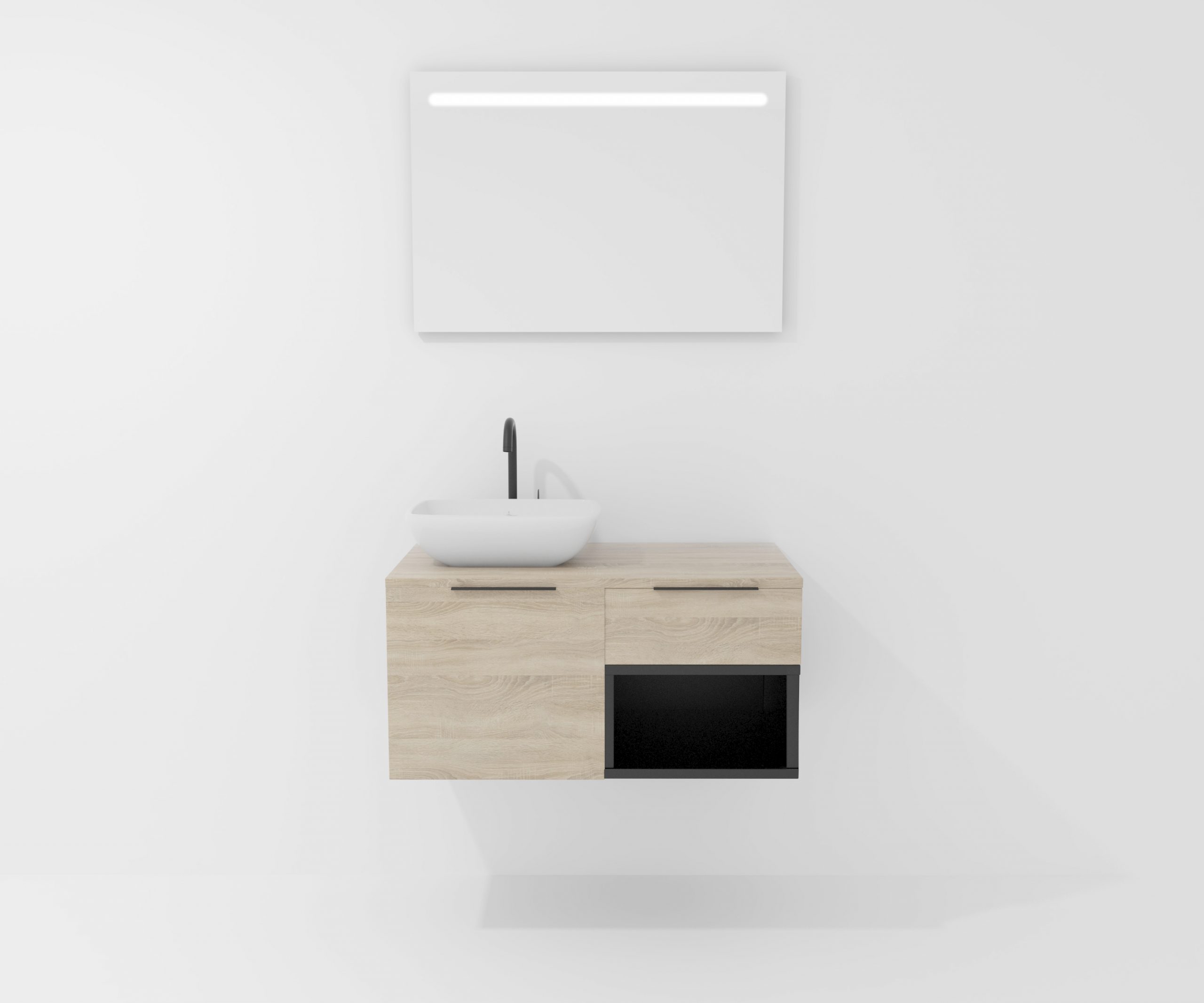 Pack BAISE + lavabo + espejo LED