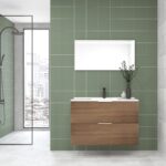 Pack OSSAU : 2 placards + lavabo + miroir LED