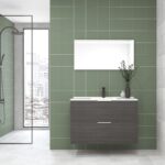 Pack OSSAU : 2 placards + lavabo + miroir LED