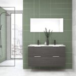 Pack OSSAU : 2 placards + lavabo + miroir LED