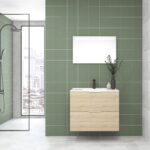 Pack OSSAU : 2 placards + lavabo + miroir LED