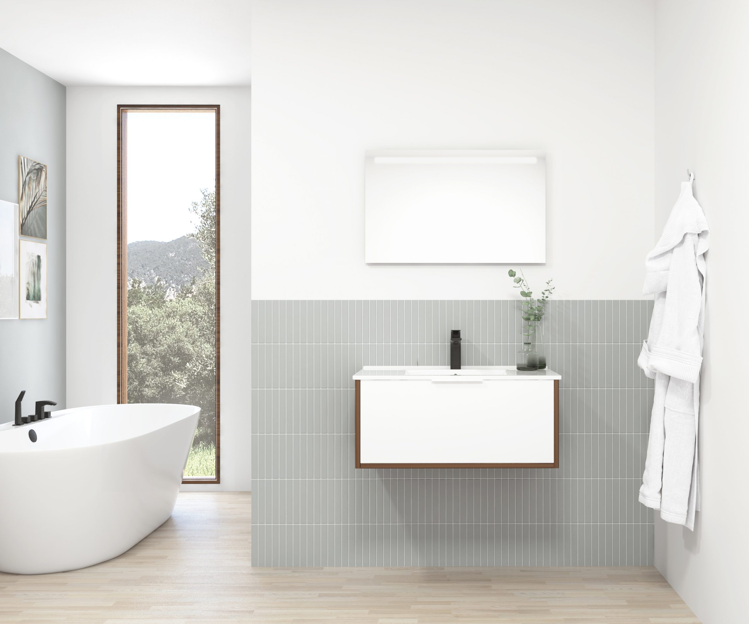 Pack STELLO + vasque + miroir LED