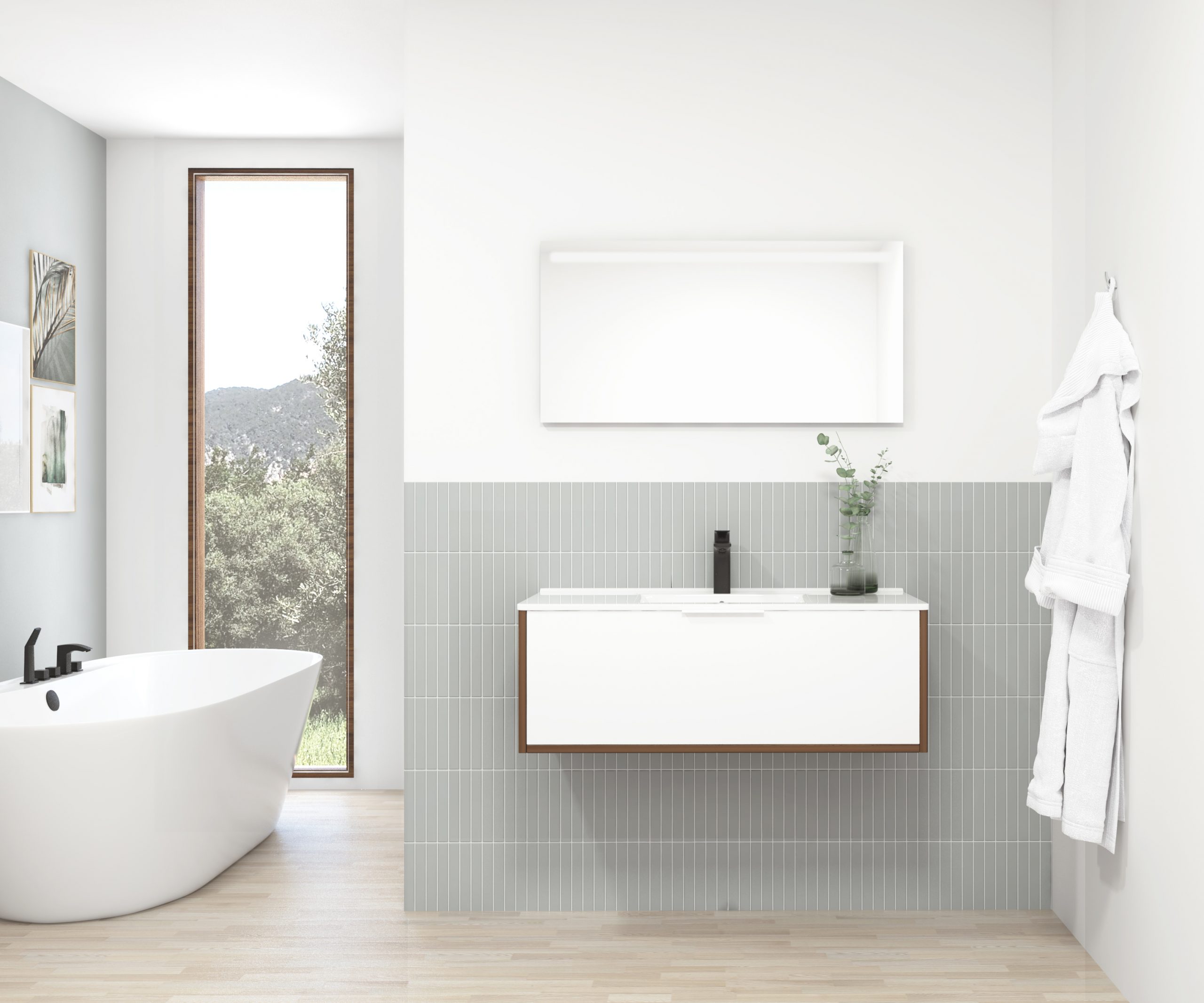 Pack STELLO + vasque + miroir LED