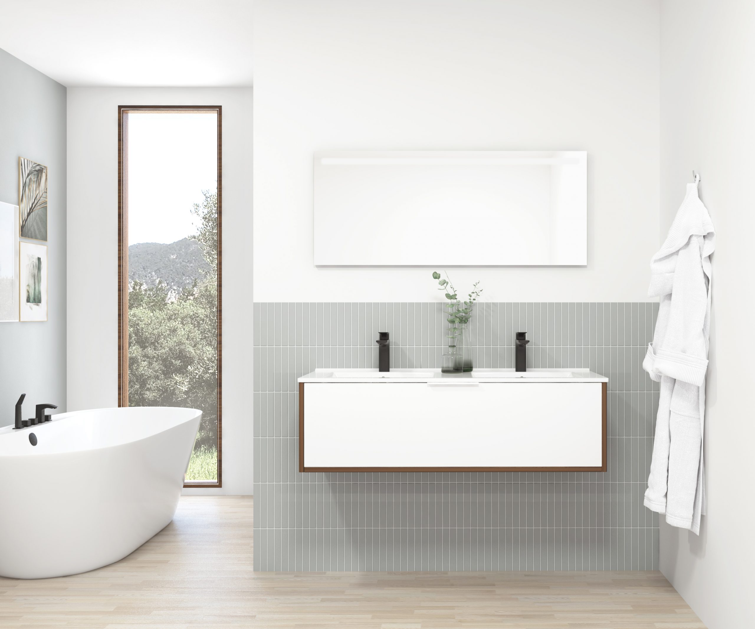 Pack STELLO + vasque + miroir LED