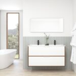 Pack STELLO : 2 placards + lavabo + miroir LED