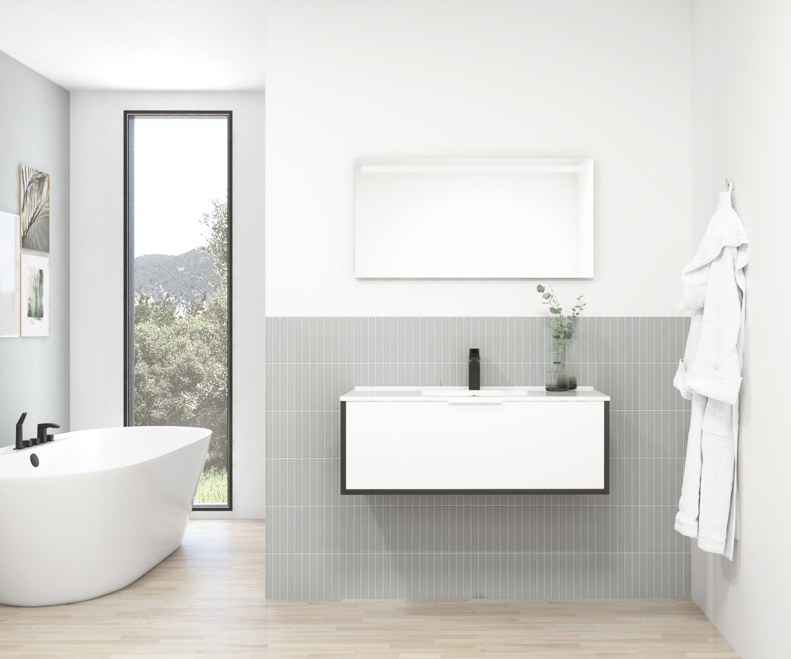 Pack STELLO + vasque + miroir LED