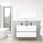Pack STELLO : 2 placards + lavabo + miroir LED