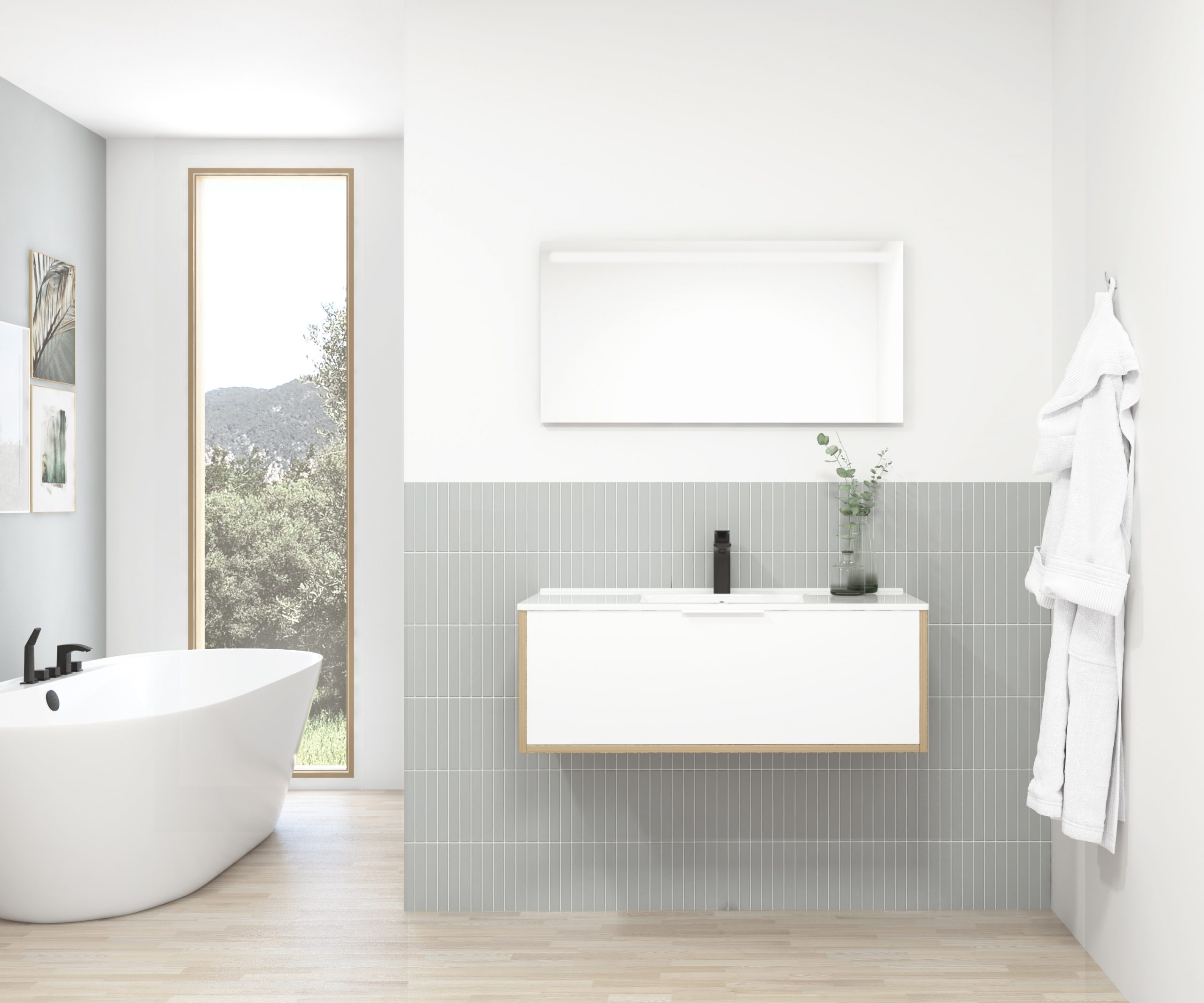 Pack STELLO + vasque + miroir LED