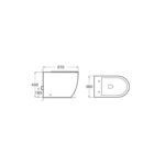 WC compact Molene, blanc éclatant