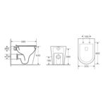 WC compact Oléron, blanc éclatant