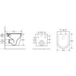 Toilettes compactes Oléron noir mat