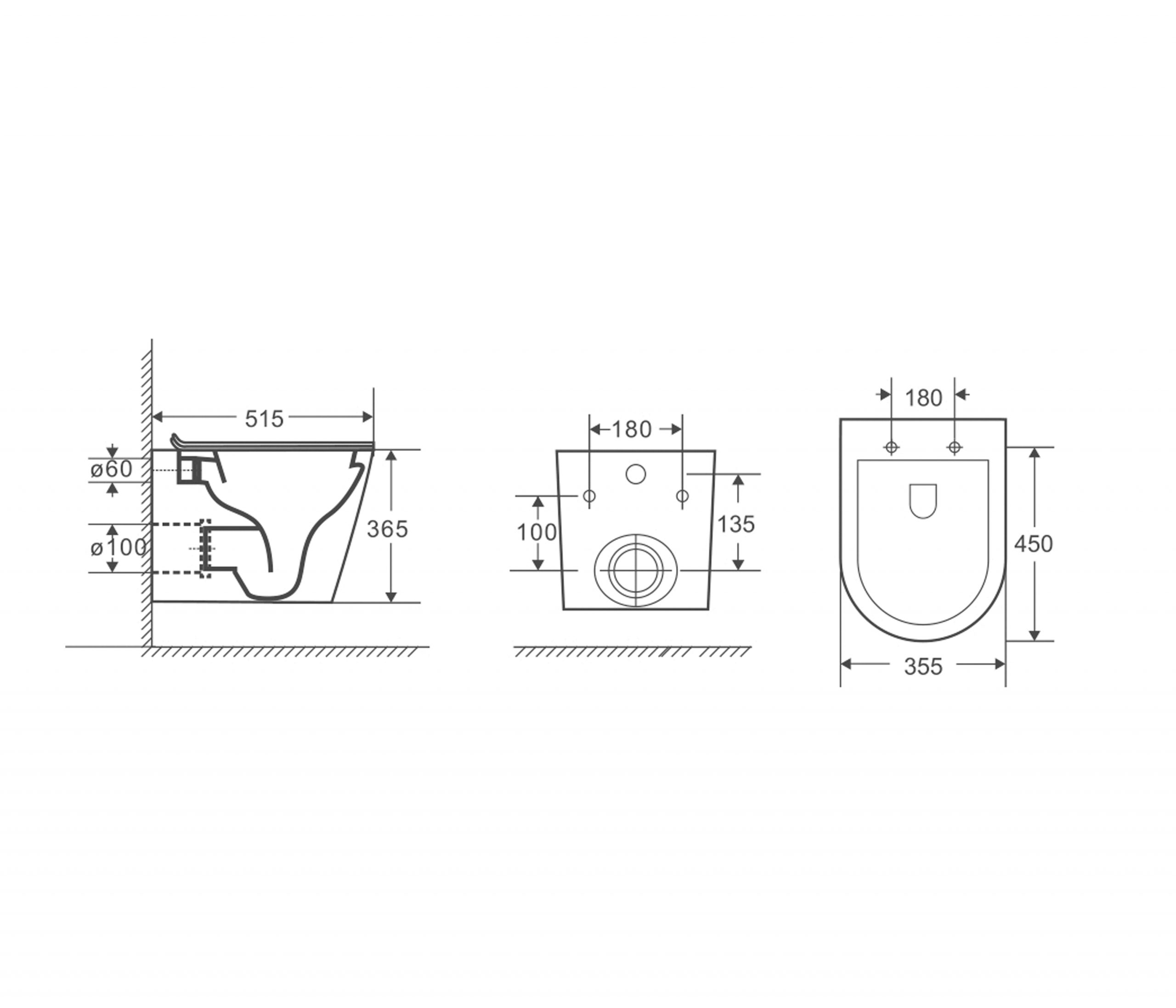 Toilettes compactes Oléron noir mat