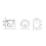 Toilettes suspendues Oléron, noir mat