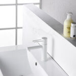 Évier Ibiza blanc mat robinet