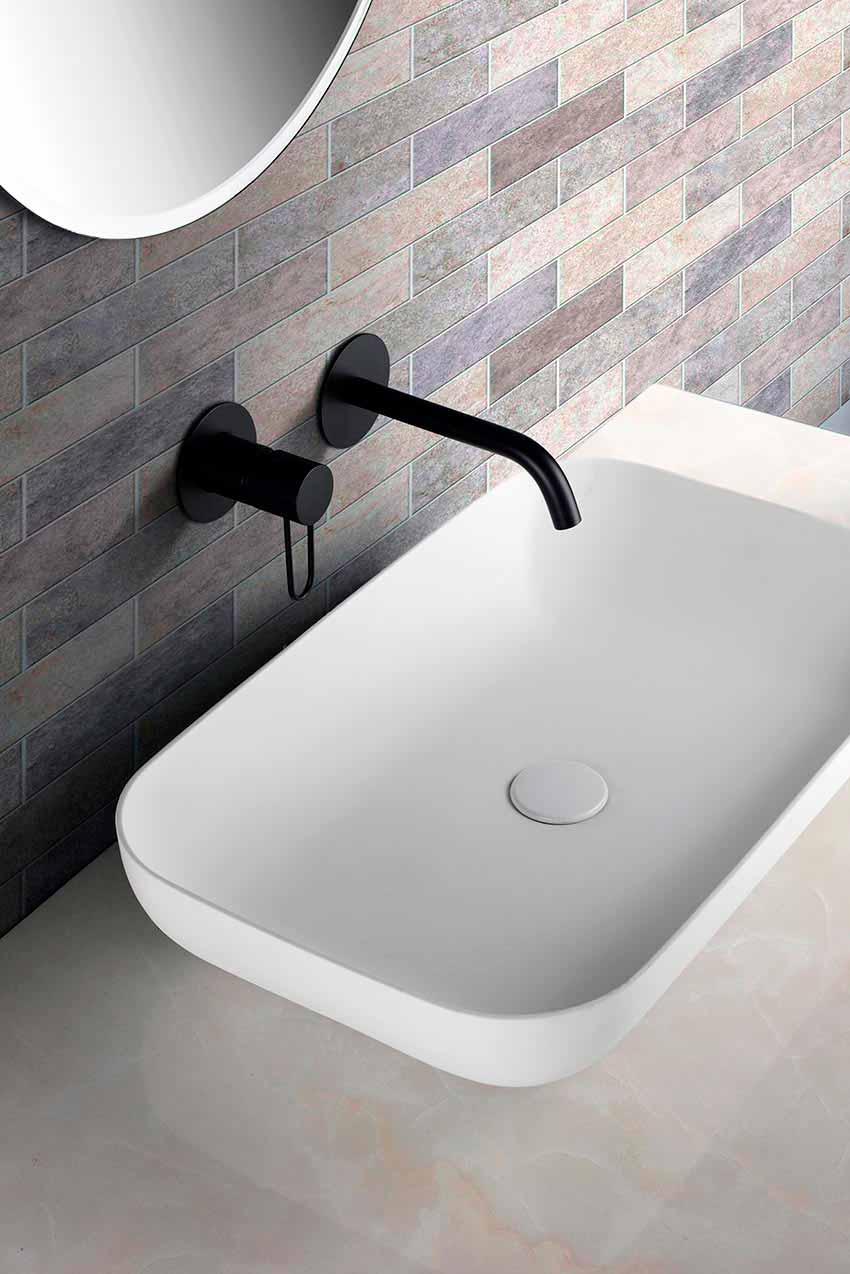 Robinet intégré Ibiza, tapis noir