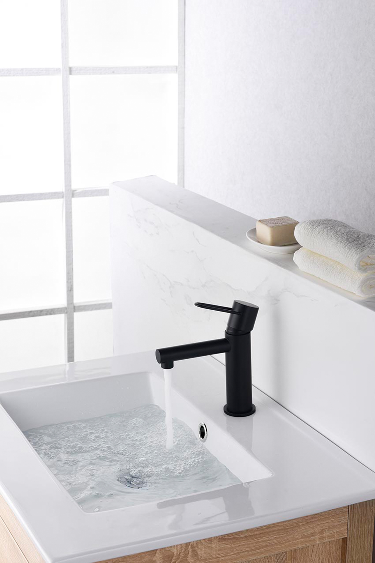 Robinet de lavabo Ibiza noir mat