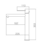 lavabo haut chromé Ibiza