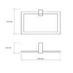 Anneau porte-serviettes KARA noir mat, 24 cm