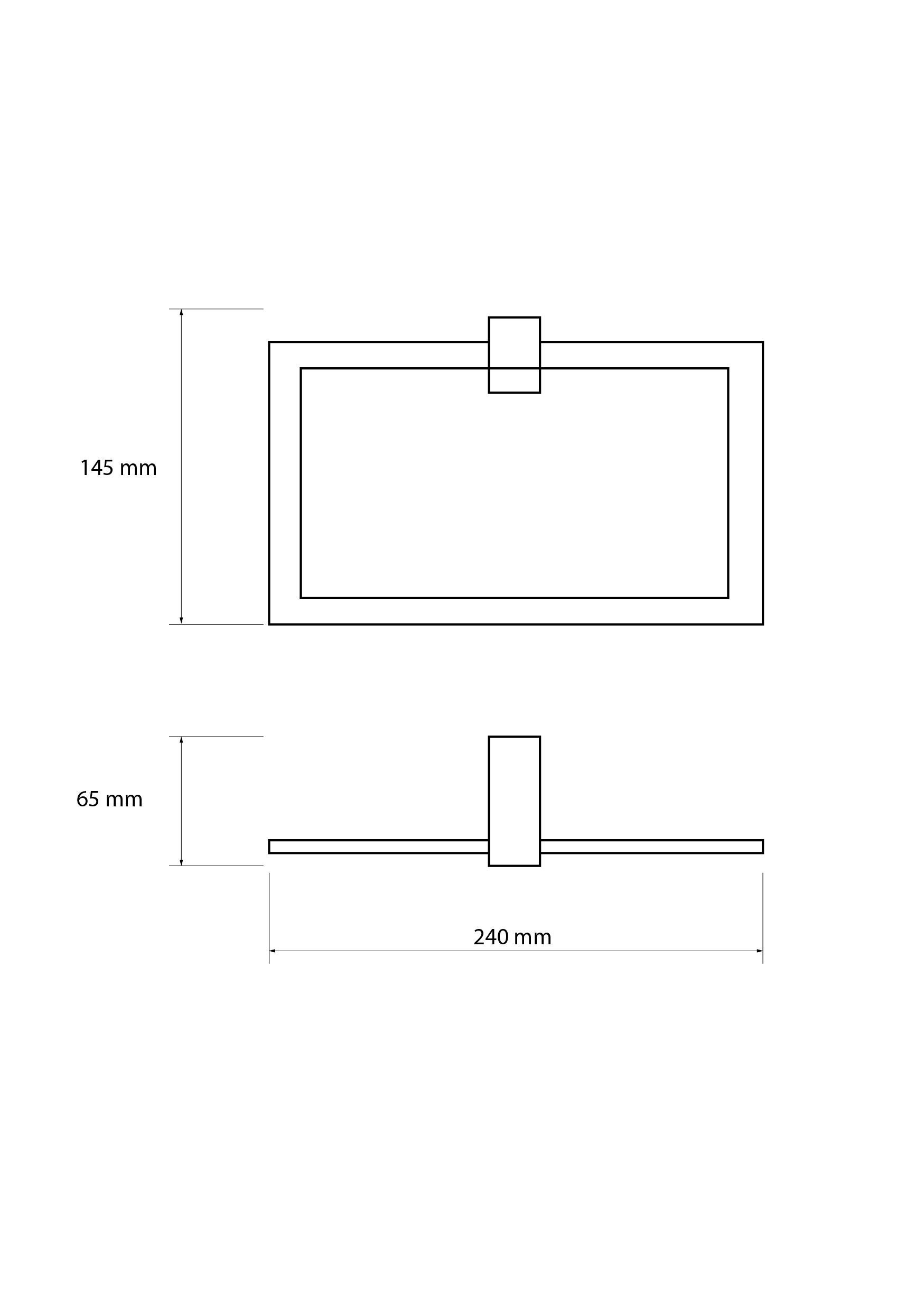 Anneau porte-serviettes KARA noir mat, 24 cm