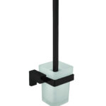 Escobillero redondeado KARA negro mate