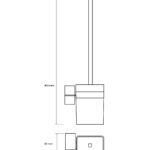 Escobillero redondeado KARA negro mate