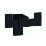 Cintre double KARA, noir mat, 9,5 cm