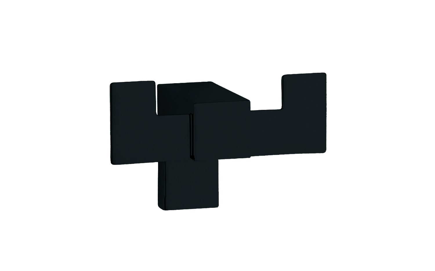 Cintre double KARA, noir mat, 9,5 cm