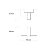 Cintre double KARA, noir mat, 9,5 cm