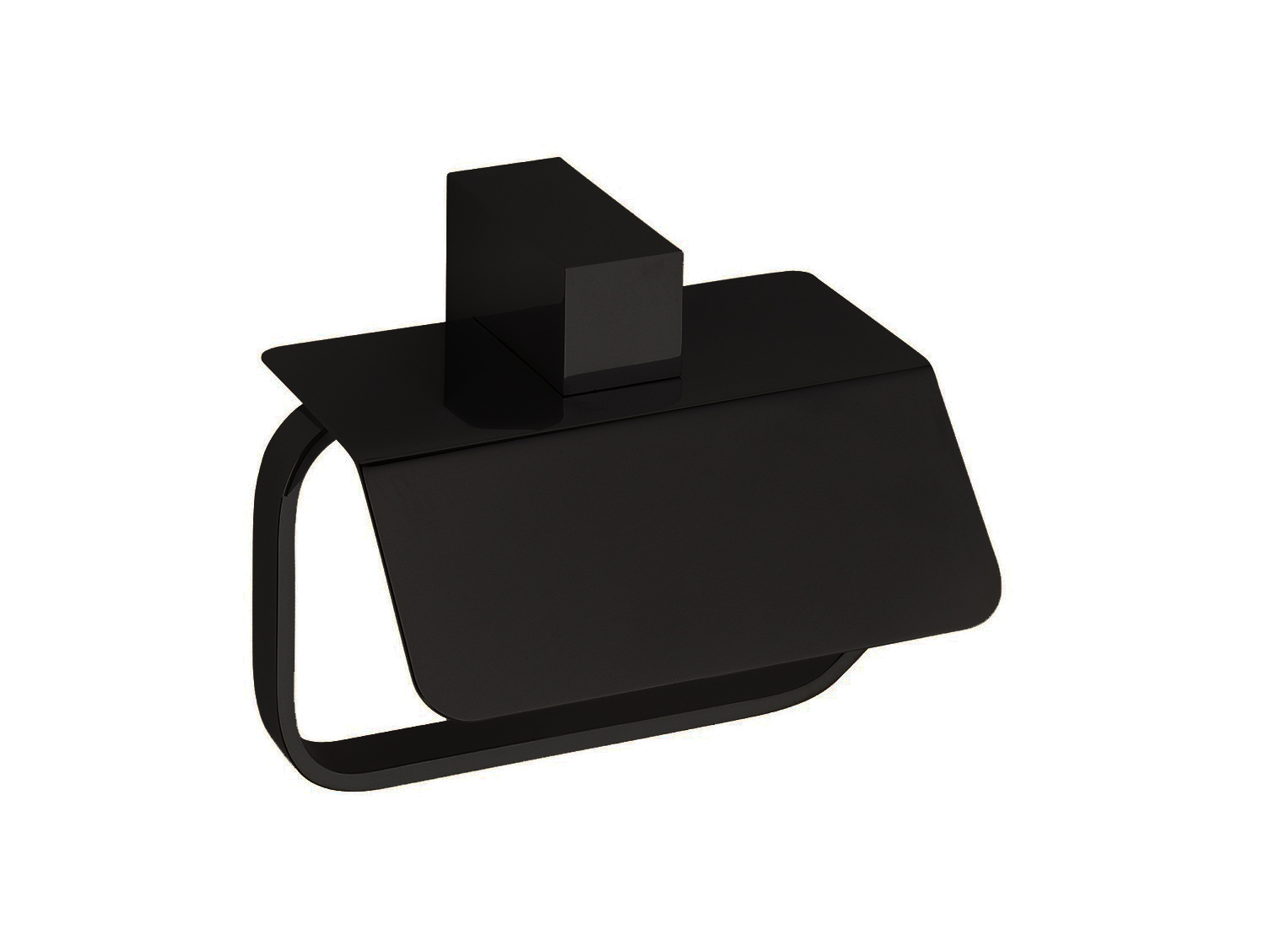 Portarrollo KARA negro mate 15cm