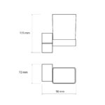 Portavasos KARA negro mate