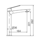 Robinet pour lavabo Haut MALLORCA blanc mat