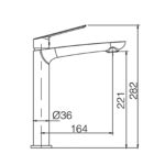 Robinet de lavabo Haut MALLORCA noir mat