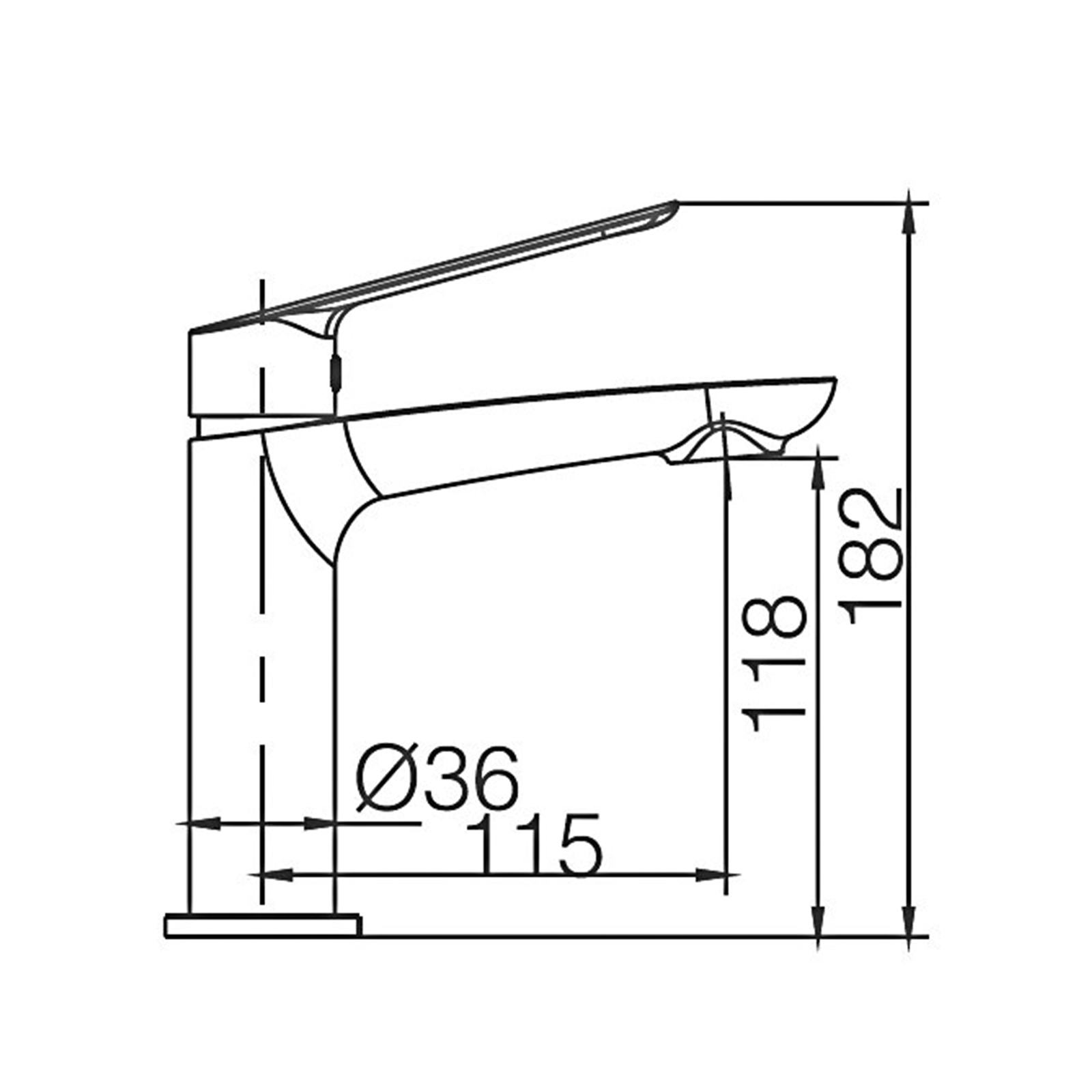 Robinet d’évier Majorque noir mat