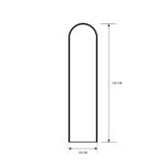 Miroir NATALIA CUT Noir 350 x 1500