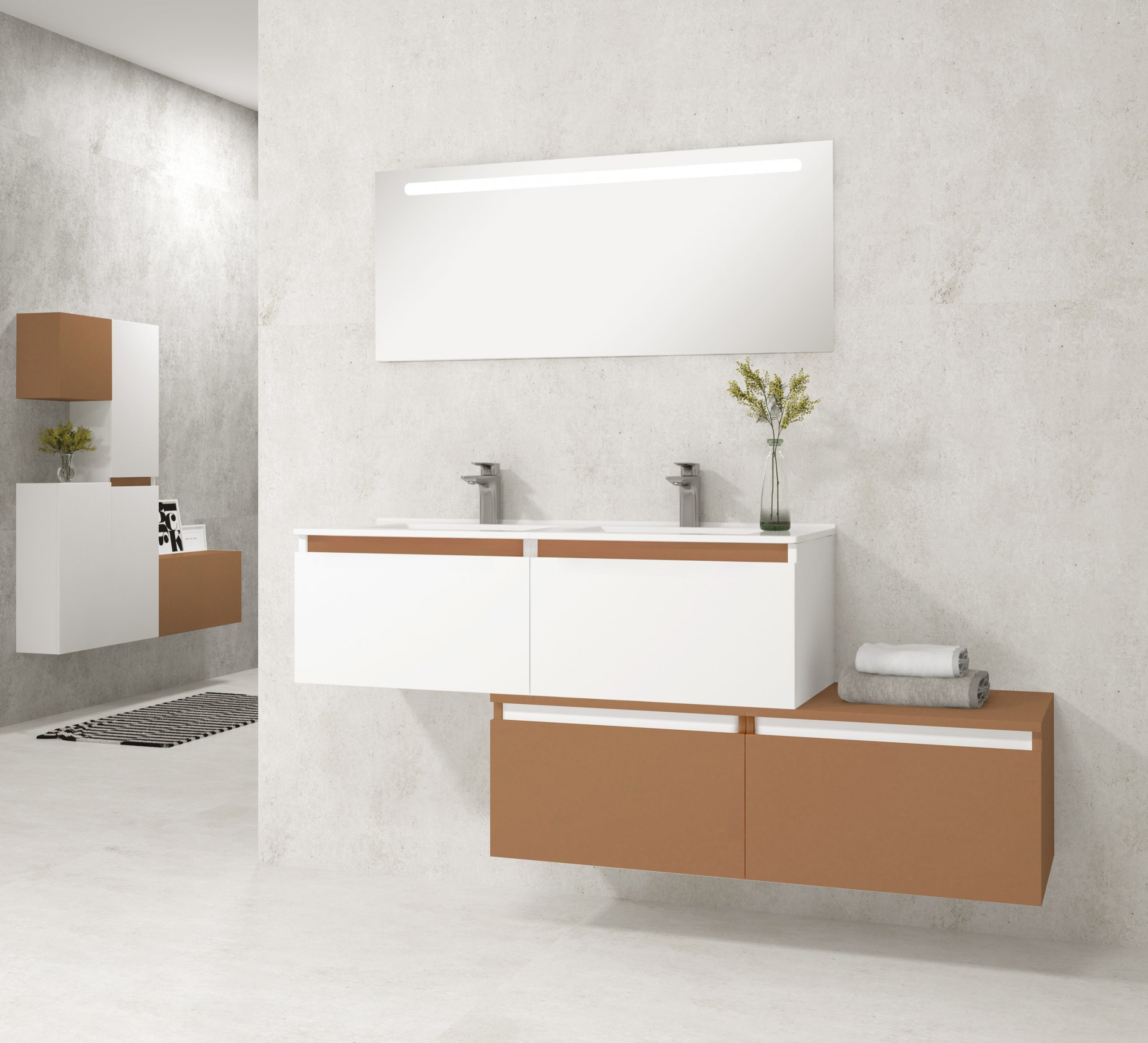 Pack DIJON + lavabo cerámica + espejo LED