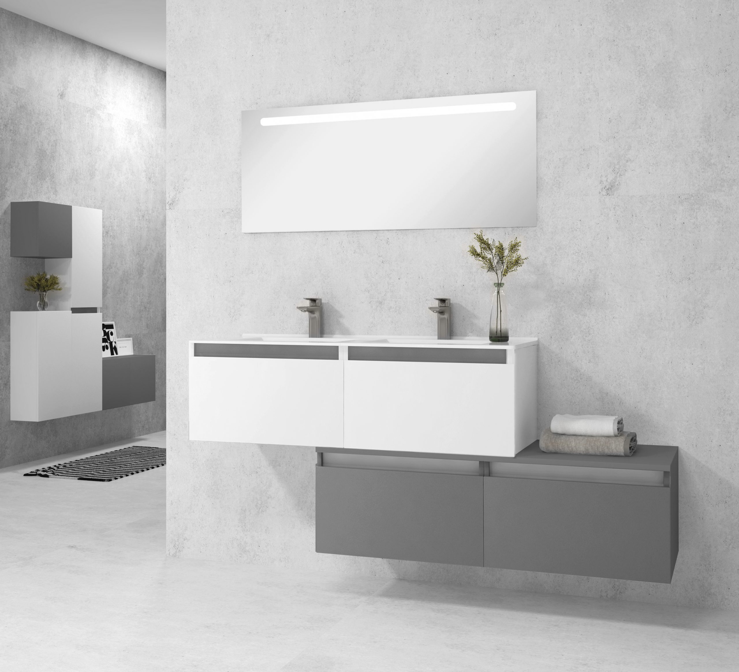 Pack DIJON + lavabo cerámica + espejo LED