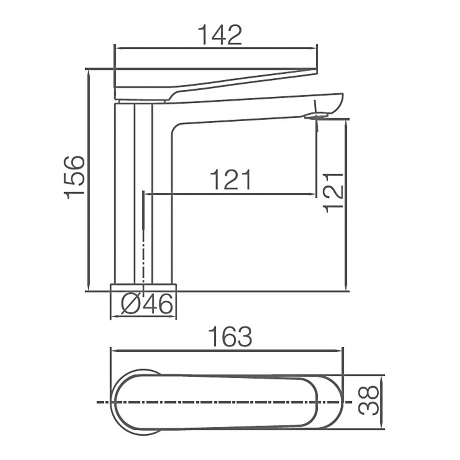 Lavabo chromé Santorini