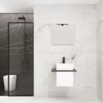 Pack VANOISE + vasque + miroir simple + projecteur LED