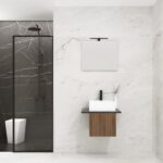 Pack VANOISE + vasque + miroir simple + projecteur LED