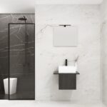 Pack VANOISE + vasque + miroir simple + projecteur LED