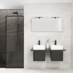 Pack VANOISE + double vasque + miroir simple + spot LED