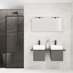 Pack VANOISE + double vasque + miroir simple + spot LED