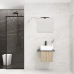 Pack VANOISE + vasque + miroir simple + projecteur LED